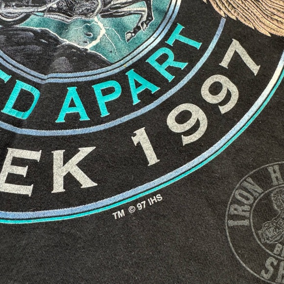 Vintage 1997 Iron Horse Saloon Bike Week 90s Rare AOP Shirt - Picture 7 of 8